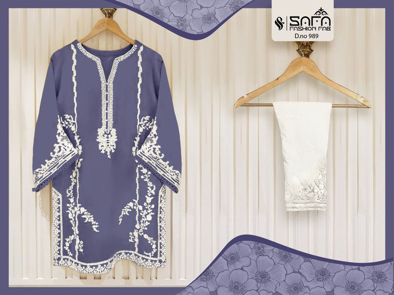 Safa Fashion Dno 989 Georgette With Heavy Embroidery Work Stylish Designer Fancy Pret Kurti