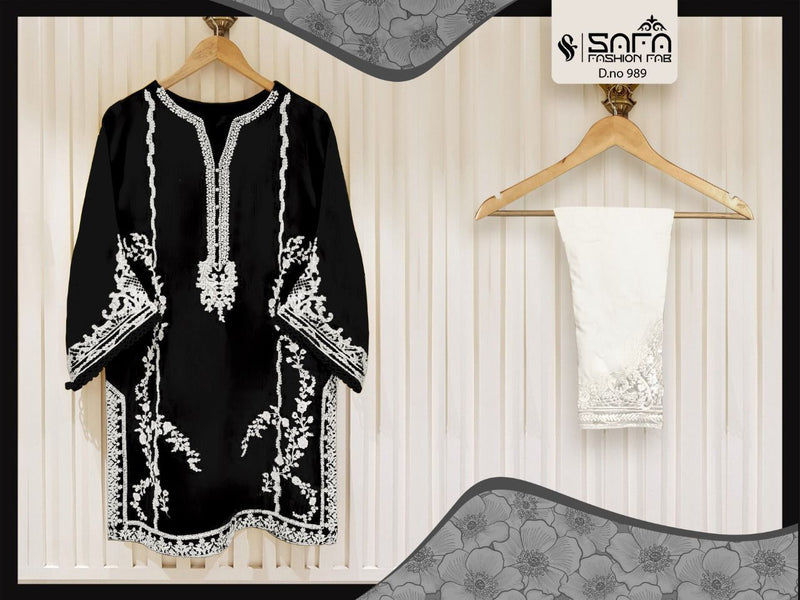 Safa Fashion Dno 989 Georgette With Heavy Embroidery Work Stylish Designer Fancy Pret Kurti