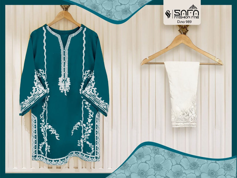 Safa Fashion Dno 989 Georgette With Heavy Embroidery Work Stylish Designer Fancy Pret Kurti