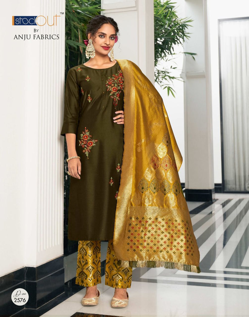 Anju Fabs Falak Vol 2 Silk With Heavy Embroidery Work Stylish Designer Party Wear Kurti