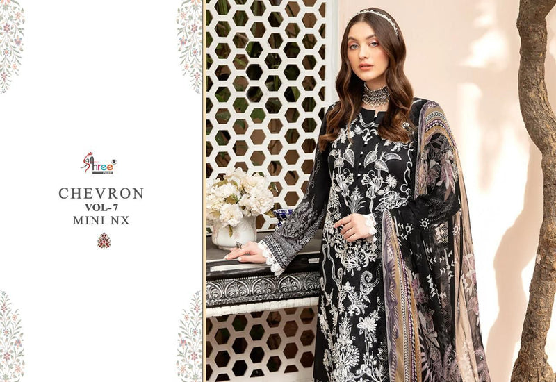 Shree Fabs Chevron Vol 7 Pure Cotton With Heavy Embroidery Work Stylish designer Salwar Suit
