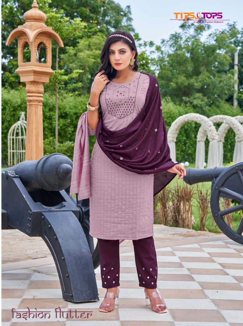 Tips & Tops Odhani Pure Cotton With Heavy Hand Work Stylish Designer Party Wear Fancy Kurti