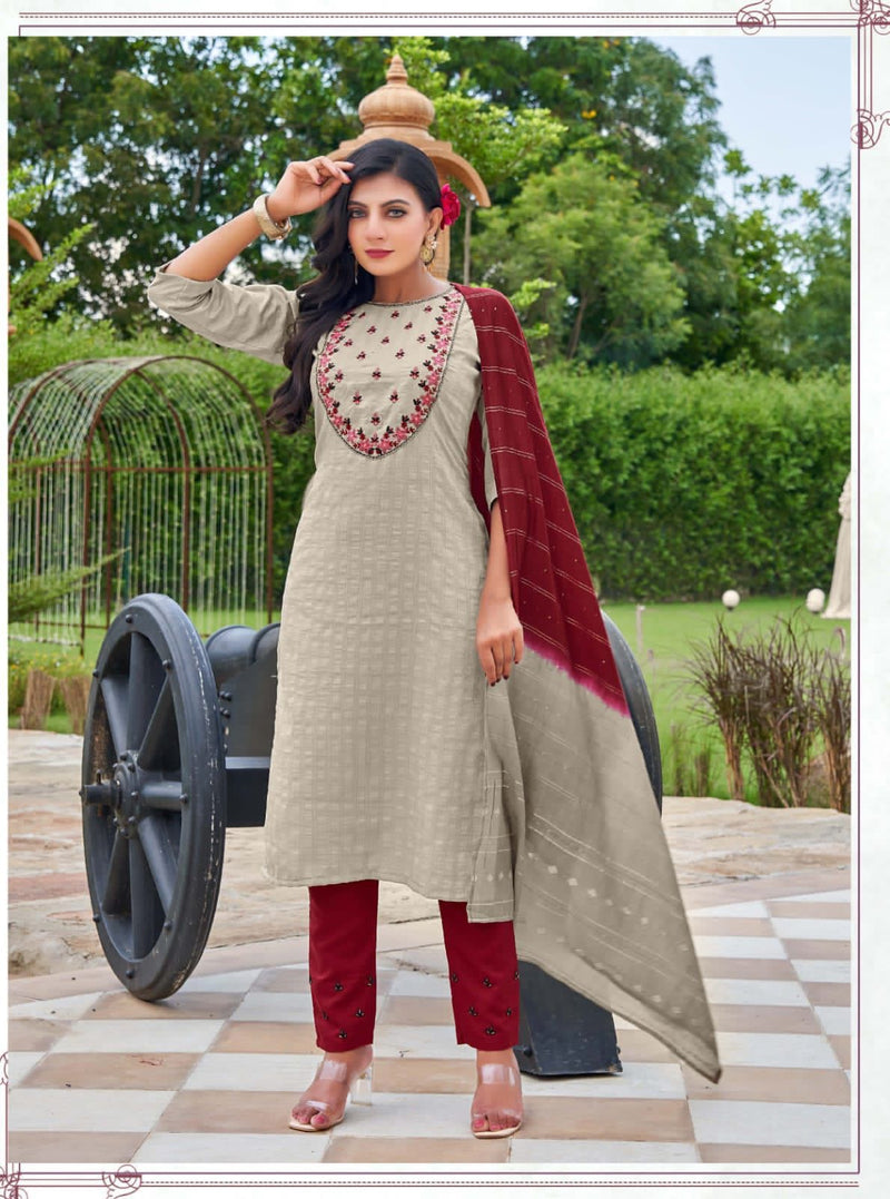 Tips & Tops Odhani Pure Cotton With Heavy Hand Work Stylish Designer Party Wear Fancy Kurti