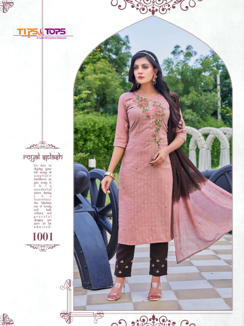 Tips & Tops Odhani Pure Cotton With Heavy Hand Work Stylish Designer Party Wear Fancy Kurti
