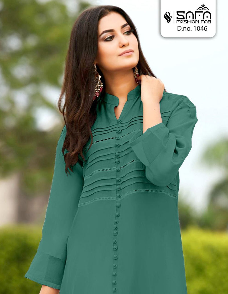 Safa Fashion Dno 1046 Georgette With Heavy Embroidery Work Stylish Designer Casual Wear Pret Kurti