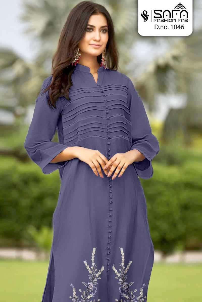 Safa Fashion Dno 1046 Georgette With Heavy Embroidery Work Stylish Designer Casual Wear Pret Kurti