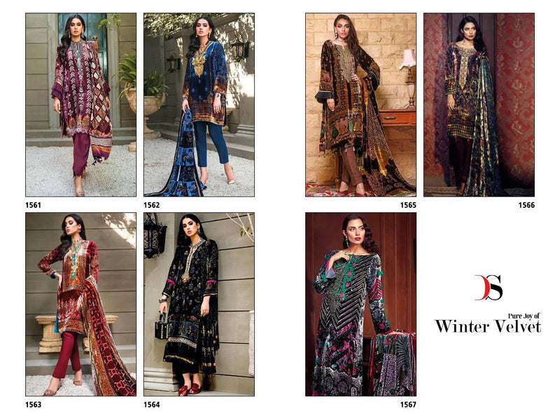 Deepsy Suit Joy Of Winter Velvet With Heavy Embroidery Work Stylish Designer Festive Wear Salwar Kameez