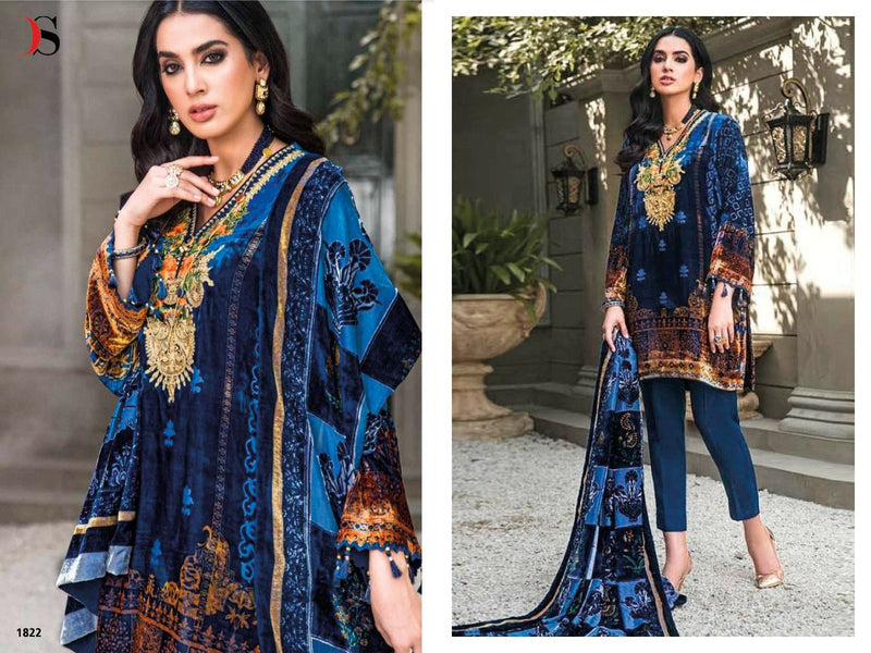 Deepsy Suit Joy Of Winter Velvet With Heavy Embroidery Work Stylish Designer Festive Wear Salwar Kameez