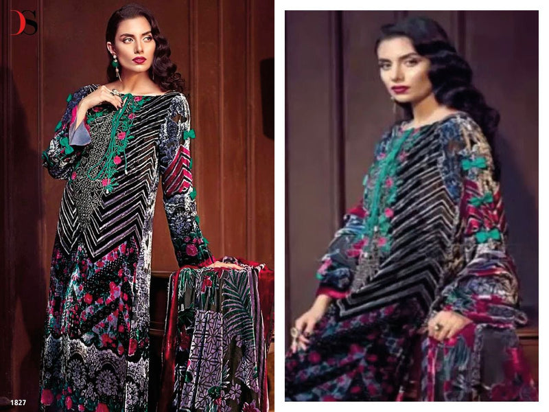 Deepsy Suit Joy Of Winter Velvet With Heavy Embroidery Work Stylish Designer Festive Wear Salwar Kameez