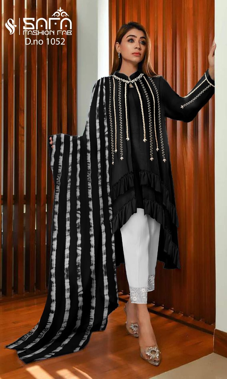 Safa Fashion Dno 1052 Georgette Beautiful With Heavy Embroidery Work Stylish Designer Party Wear Pret Kurti