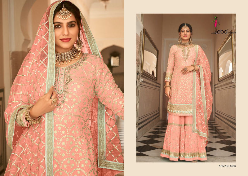Eba Lifestyle Armani Vol 3 Georgette With Heavy Embroidery Work Wedding Wear Salwar Kameez