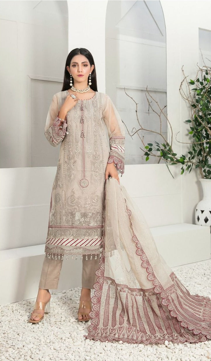 Fepic Suit Rosemeen C 1258 Organza Embroidery With Heavy Hand Work Stylish Designer Festive Wear Salwar Kameez