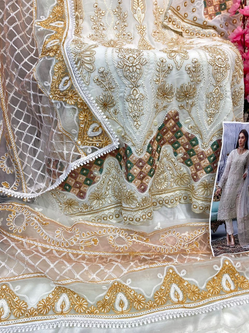 Mushq Dno M 162 Georgette With Heavy Embroidery Work Stylish Designer Party Wear Pakistani Salwar Kameez