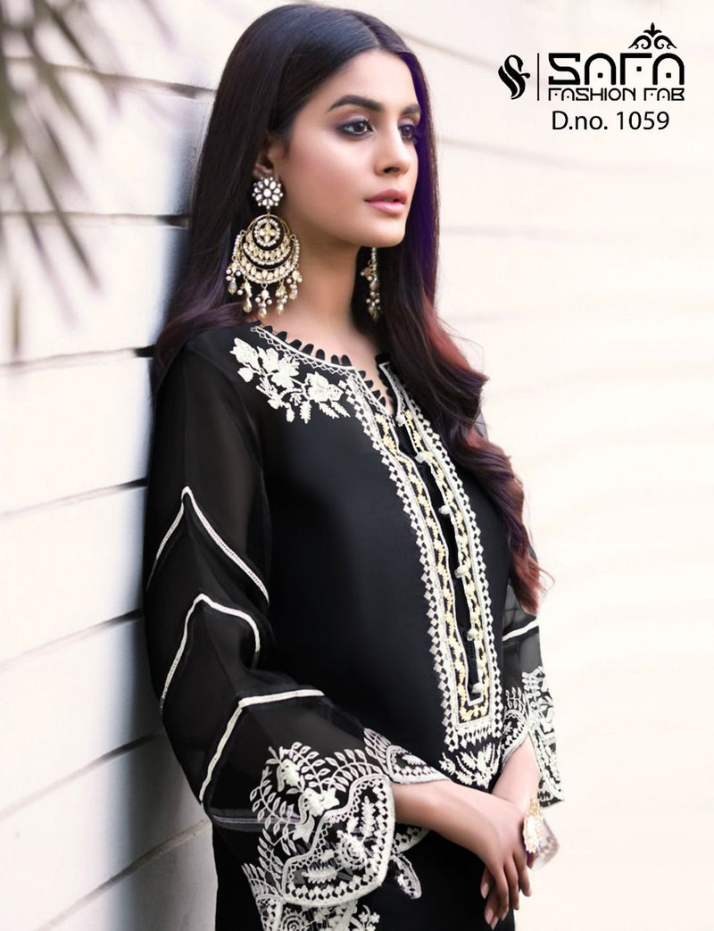 Safa Fashion Dno 1059 Georgette With Heavy Embroidery Work Stylish Designer Pret Kurti