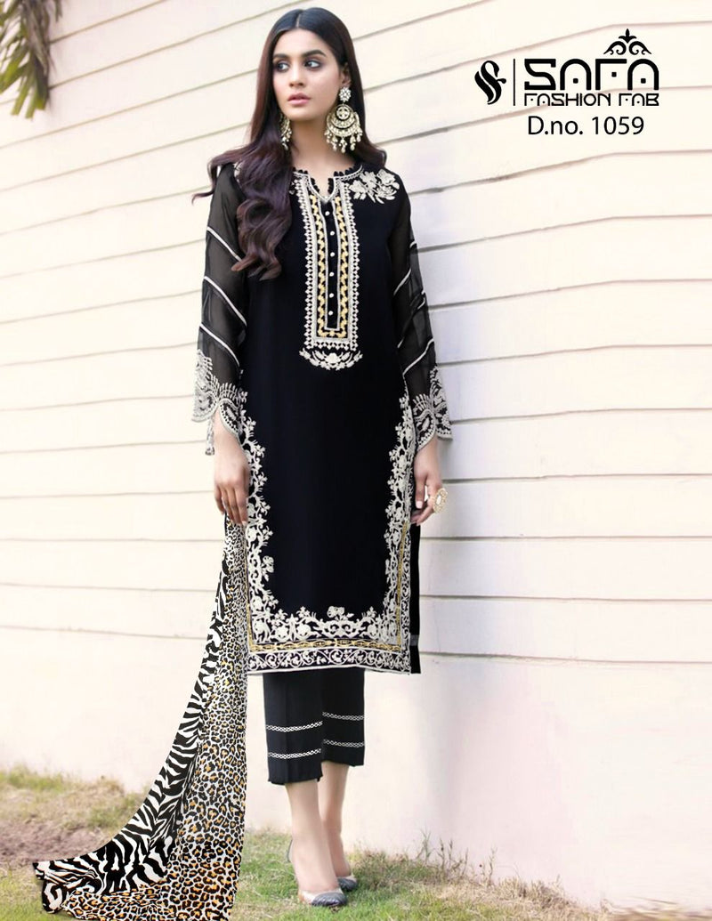 Safa Fashion Dno 1059 Georgette With Heavy Embroidery Work Stylish Designer Pret Kurti