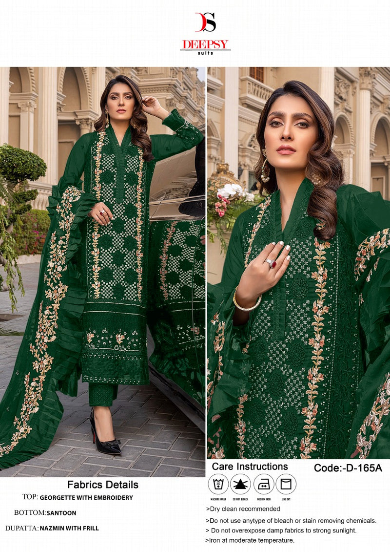 Deepsy Suit Dno 165 A Georgette With Beautiful Embroidery Work Stylish Designer Party Wear Salwar Kameez