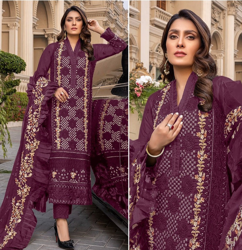 Deepsy Suit Dno 165 C Georgette With Beautiful Embroidery Work Stylish Designer Party Wear Salwar Kameez