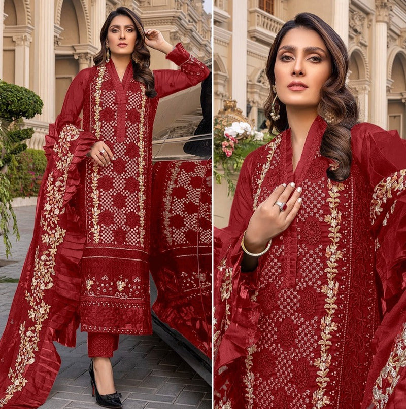 Deepsy Suit Dno 165 D Georgette With Beautiful Embroidery Work Stylish Designer Party Wear Salwar Kameez