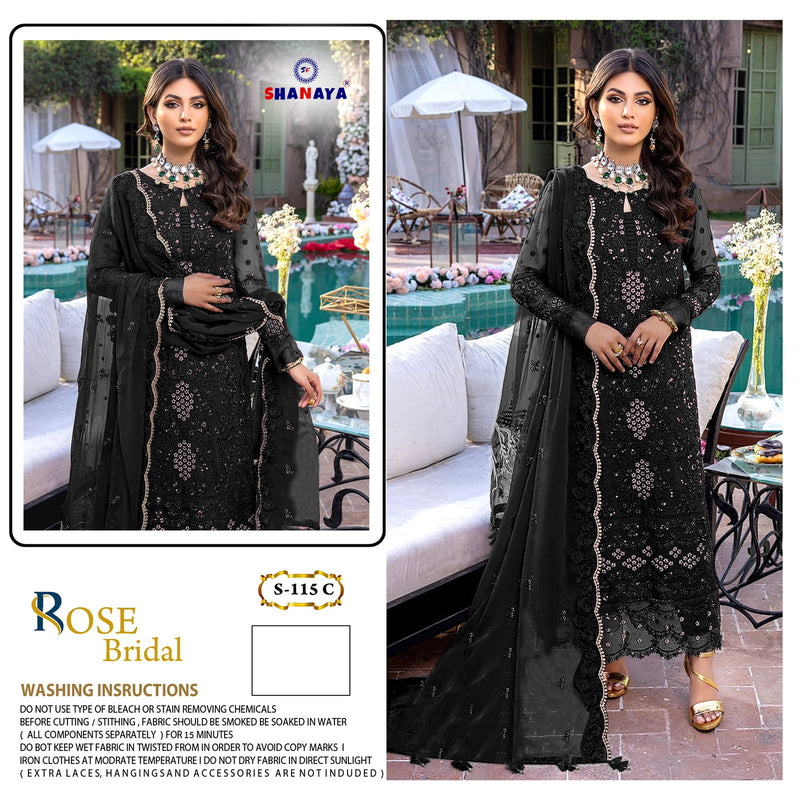 Shanaya Rose Bridal S 115 C Georgette With Heavy Embroidery Work Stylish Designer Party Wear Salwar Kameez