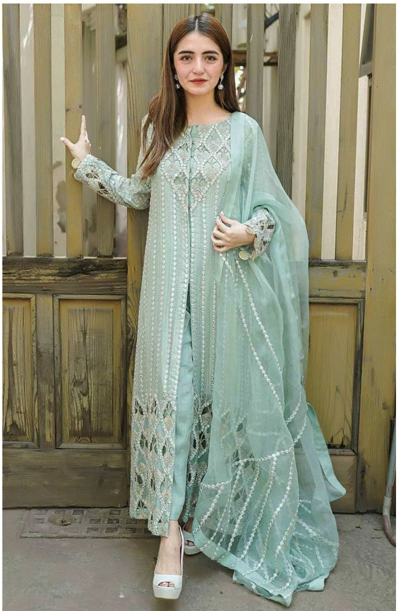 Fepic Suit Dno 5196 Rosemeen Georgette With Fancy Work Stylish Designer Party Wear Salwar Kameez