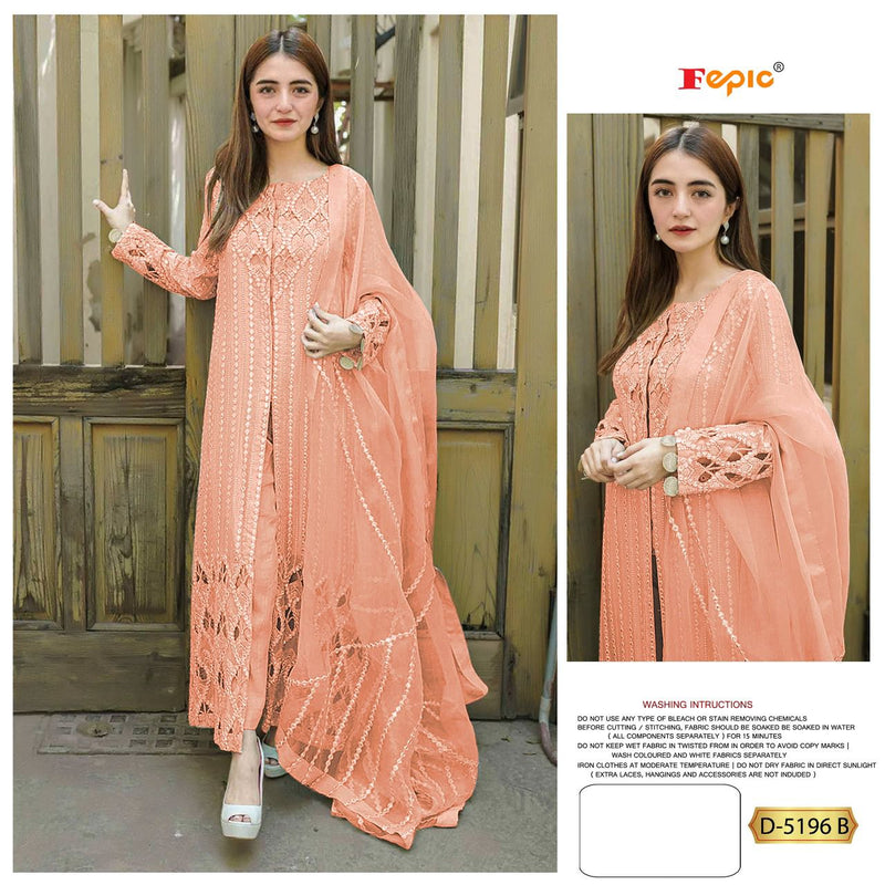 Fepic Suit Dno 5196 B Rosemeen Georgette With Fancy Work Stylish Designer Party Wear Salwar Kameez