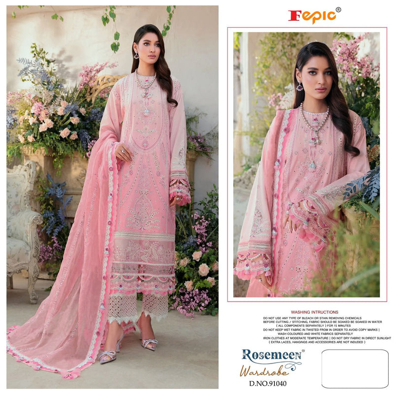 Fepic Suit Dno 91040 Rosemeen Georgette With Heavy Embroidery Work Stylish Designer Salwar Kameez