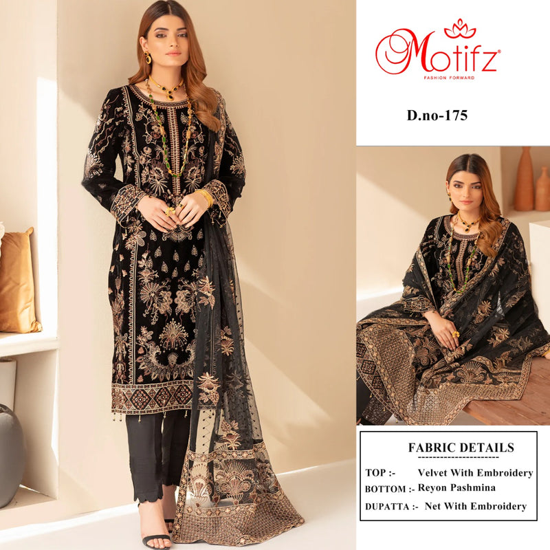 Motifz Dno 175 Rayon With Heavy Embroidery work Stylish Designer Party Wear Salwar Kameez