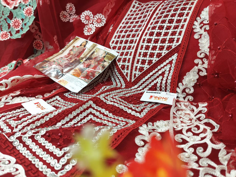 Fepic Suit Rosemeen Dno 1134 Georgette Butterfly Net With Heavy Embroidery Work Stylish Designer Salwar Kameez