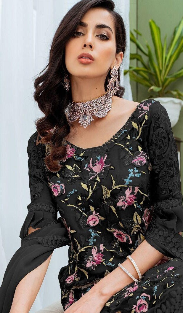 Fepic Suit Rosemeen Dno 1118 B Georgette With Net Embroidery Work Stylish Designer Party Wear Salwar Kameez