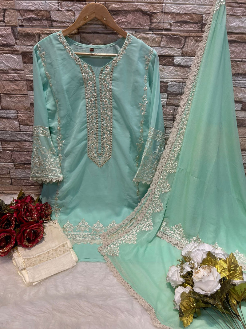 Deepsy Suit Dno 245 Georgette With Heavy Embroidery Work Stylish Designer Fancy Pret Kurti