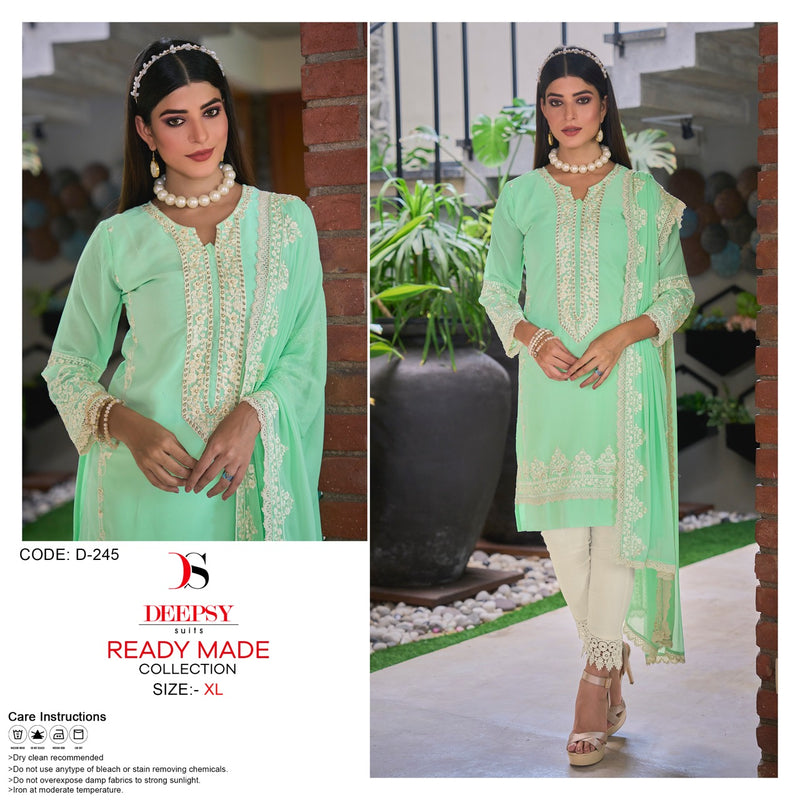 Deepsy Suit Dno 245 Georgette With Heavy Embroidery Work Stylish Designer Fancy Pret Kurti
