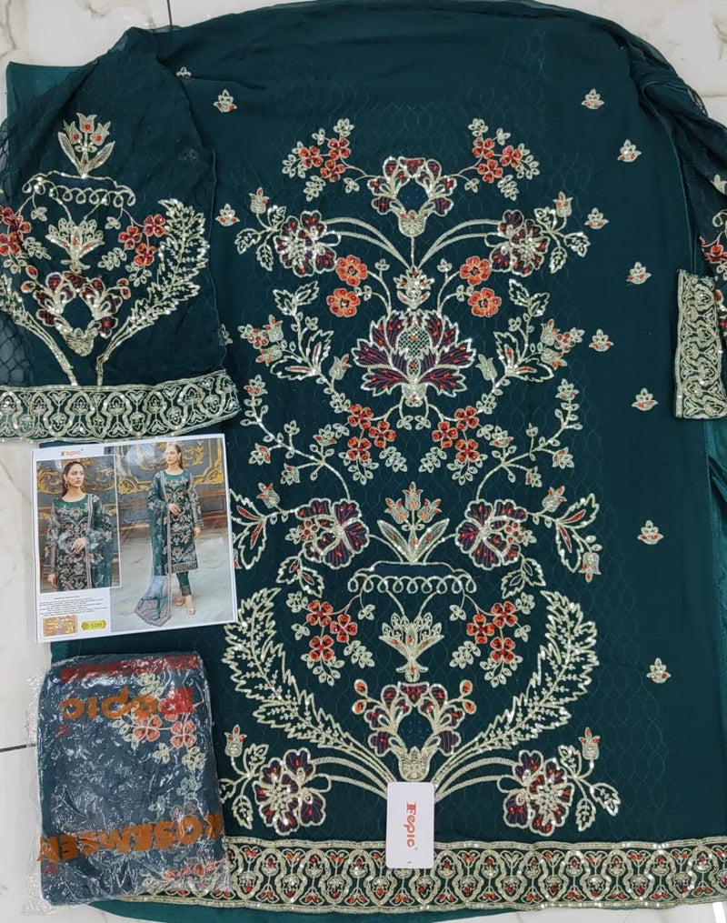 Fepic Dno 5200 Georgette With Heavy Embroidery Work Stylish Designer Pakistani Salwar Kameez