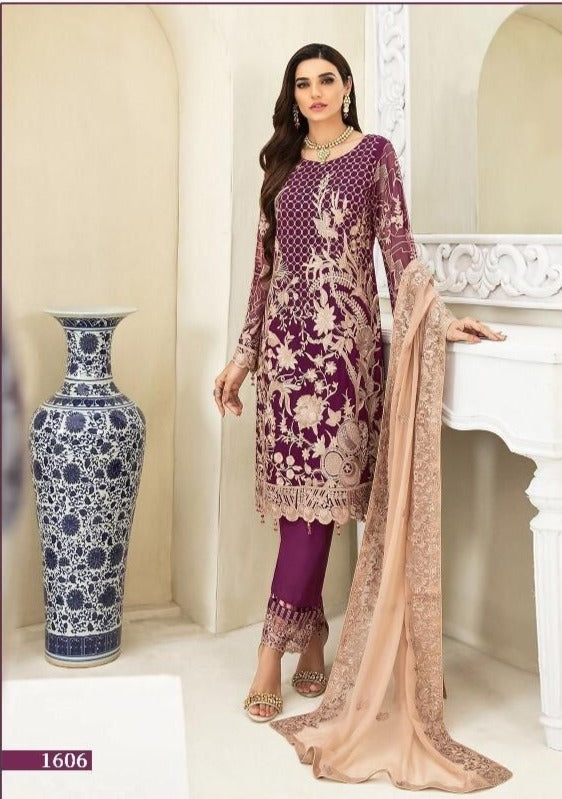 Cosmos Dno 1606 Aayra Vol 16 Georgette With Fancy Work Stylish Designer Attractive Look Fancy Salwar Kameez
