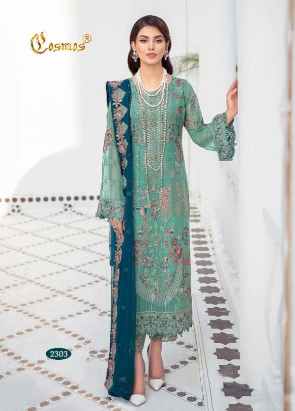 Cosmos Dno 2303 Aayra Vol 23 Georgette With Fancy Work Stylish Designer Attractive Look Fancy Salwar Kameez