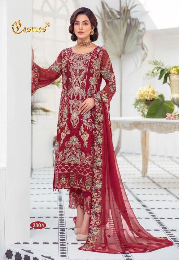 Cosmos Dno 2304 Aayra Vol 23 Georgette With Fancy Work Stylish Designer Wedding Look Fancy Salwar Kameez