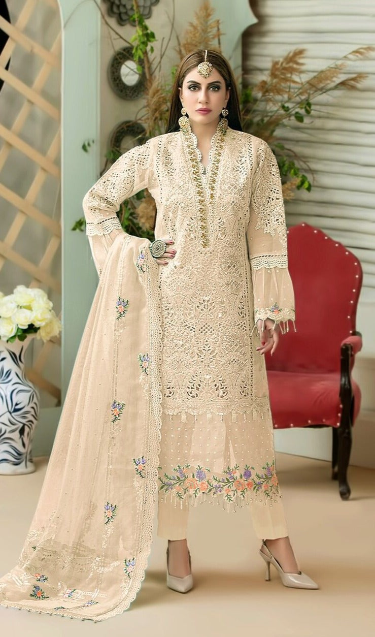 Cosmos Exclusive 2D Georgette With Fancy Work Stylish Designer Party Wear Fancy Salwar Suit