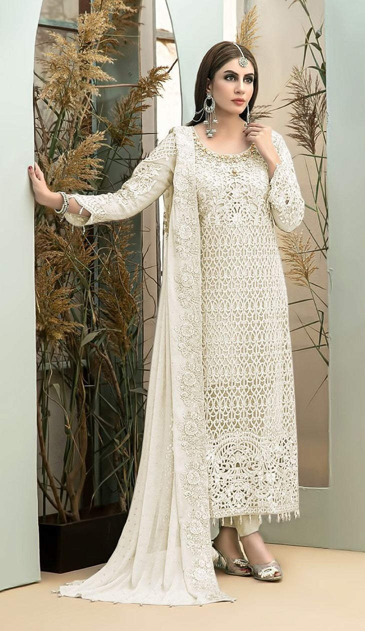 Cosmos Exclusive 4B Georgette With Fancy Work Stylish Designer Party Wear Fancy Salwar Kameez