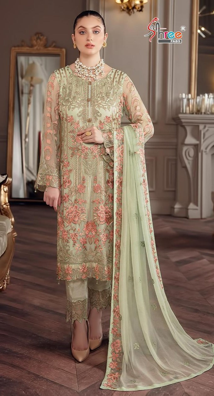 Shree Fabs Dno 1613 Georgette With Beautiful Heavy Embroidery Work Stylish Designer Party Wear Salwar Kameez