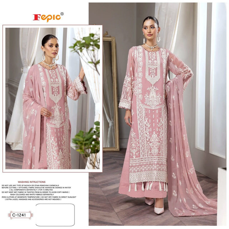 Fepic Dno 1241 A Rosemeen Georgette With Beautiful Heavy Embroidery Work Stylish Designer Party Wear Salwar Kameez