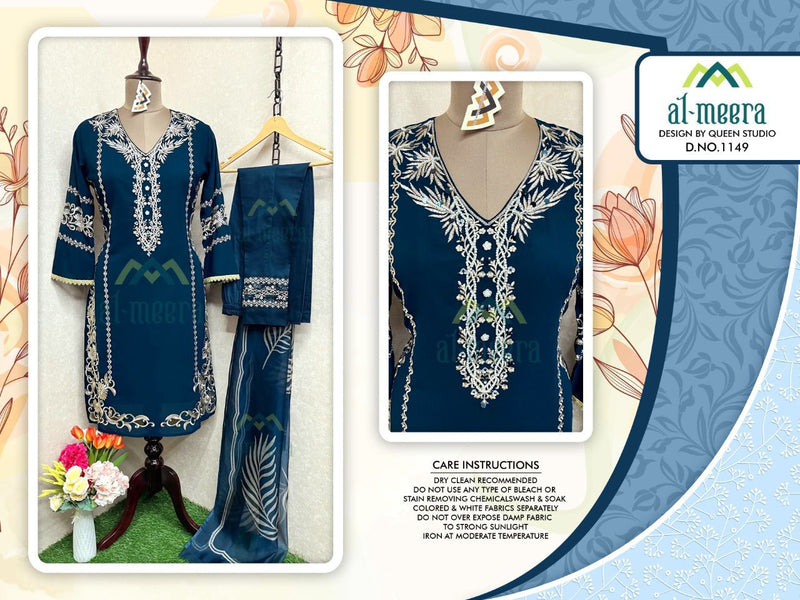 Al Meera Dno 1149 Georgette With Heavy Embroidery Work Stylish Designer Attractive Look Pret Kurti