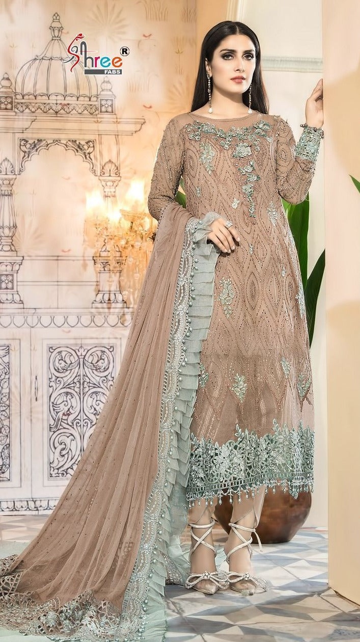 Shree Fabs Dno K 1583 Georgette With Heavy Fancy Embroidery Work Stylish Designer Wedding Wear Salwar Kameez