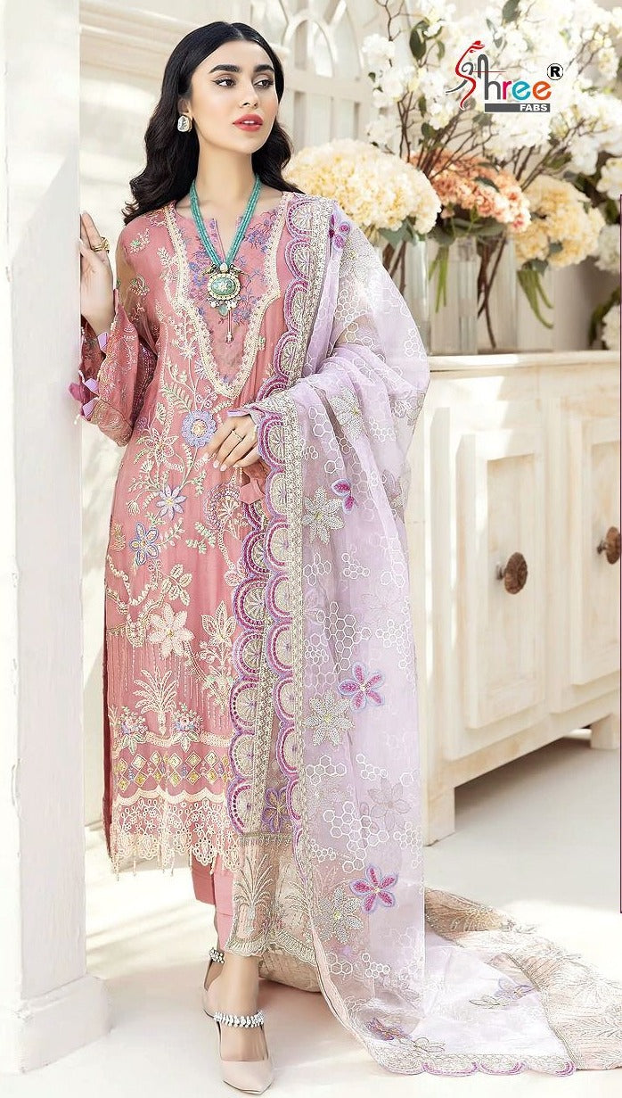 Shree Fabs Dno K 1571 Georgette With Heavy Fancy Embroidery Work Stylish Designer Party Wear Salwar Kameez
