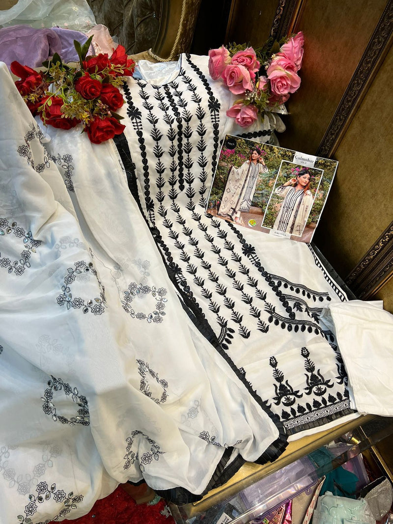 Mehboob Tex Gulmohar Vol 3 Georgette Embroidery With Mirror Work Stylish Designer Casual Wear Kurti