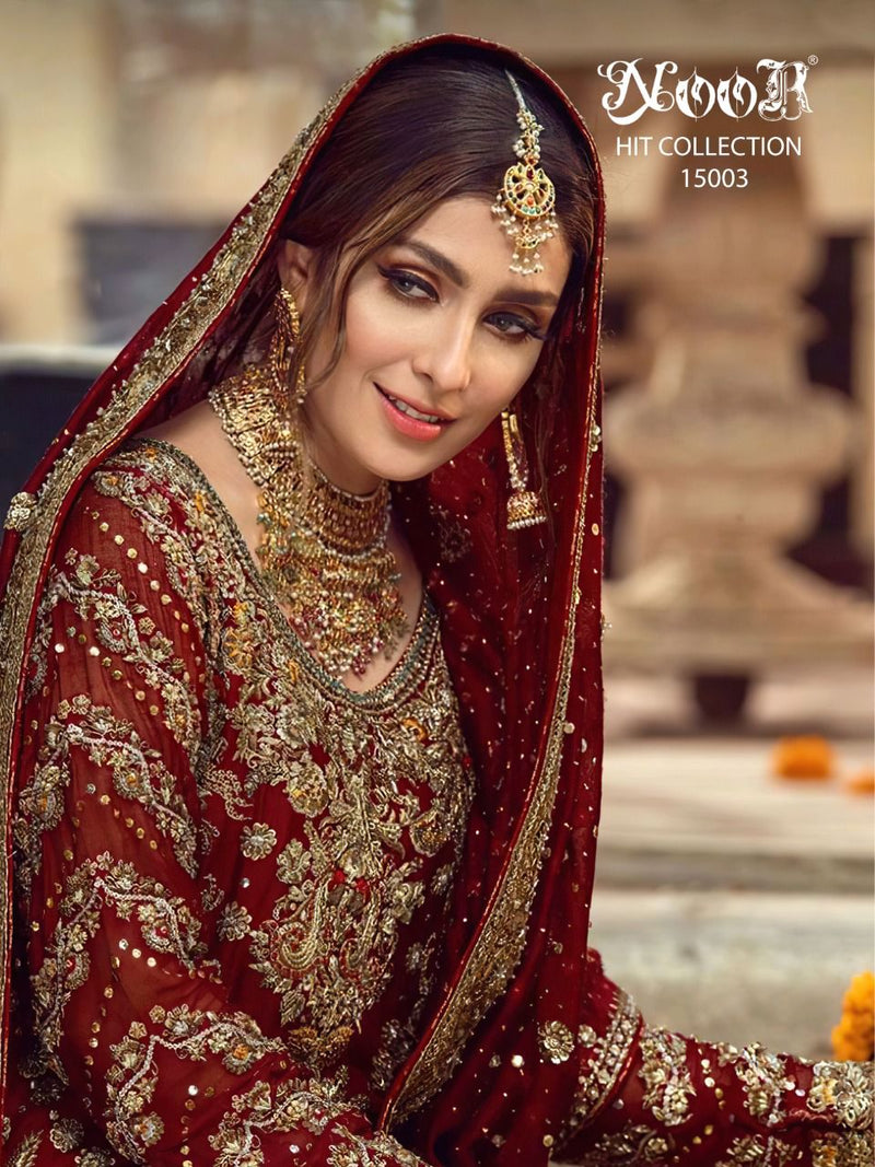 Noor Tex Dno 15003 Georgette Embroidery With Daimond Work Stylish Designer Pakistani Wedding Wear Salwar Kameez