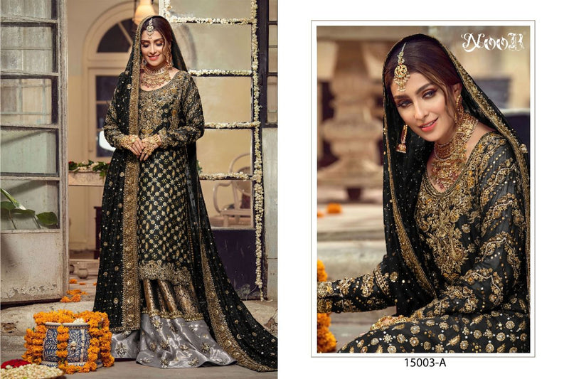 Noor Tex Dno 15003 Georgette Embroidery With Daimond Work Stylish Designer Pakistani Wedding Wear Salwar Kameez