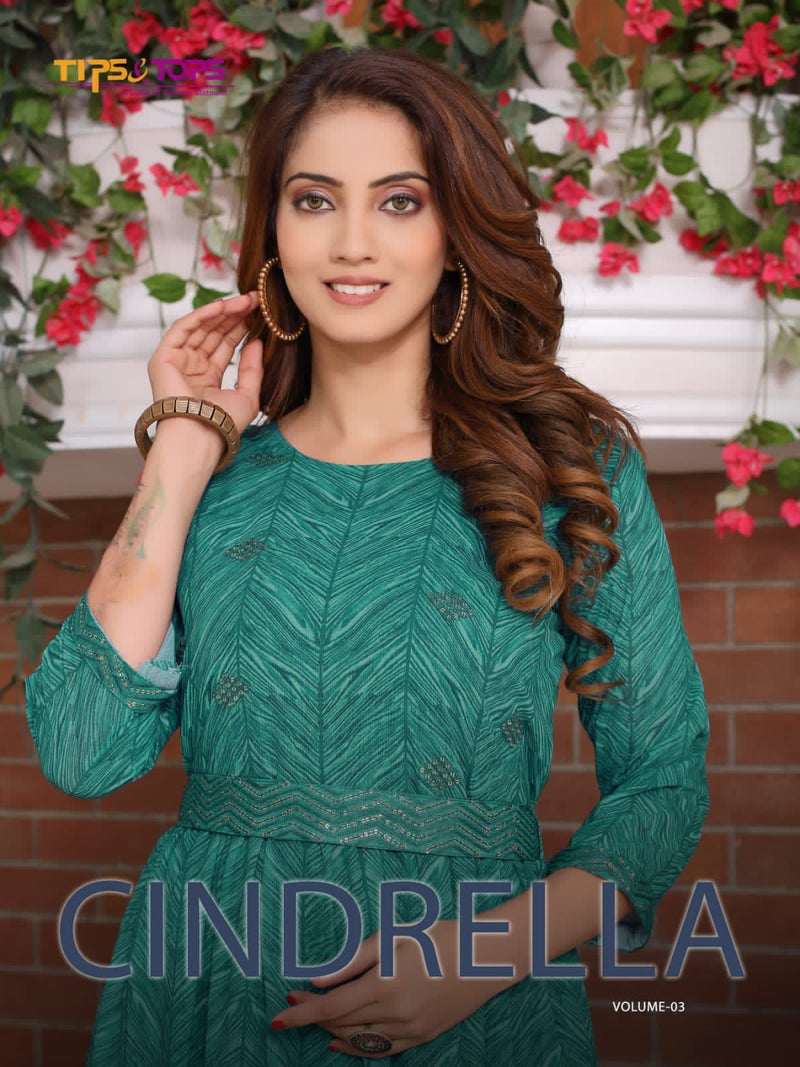 Tip & Top Cindrella Vol 3 Georgette With Beautiful Printed Work Stylish Designer Fancy Kurti