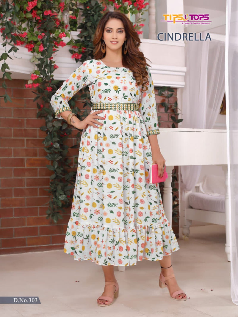 Tip & Top Cindrella Vol 3 Georgette With Beautiful Printed Work Stylish Designer Fancy Kurti