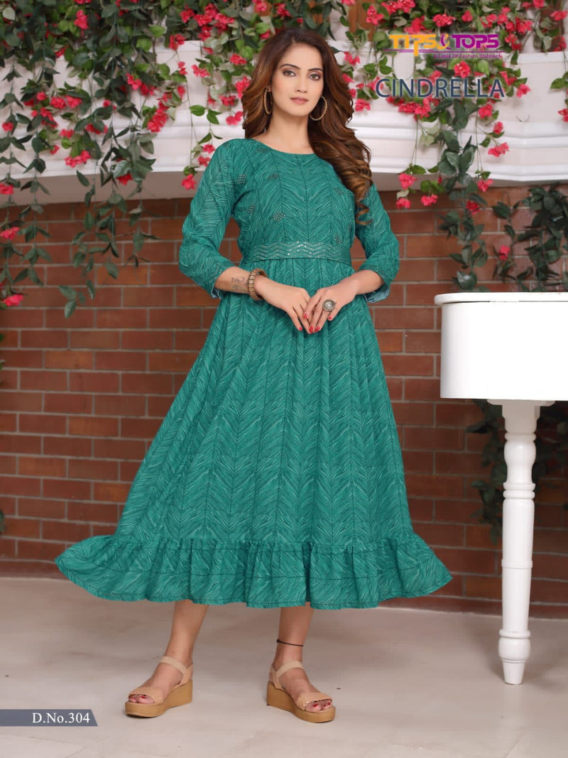 Tip & Top Cindrella Vol 3 Georgette With Beautiful Printed Work Stylish Designer Fancy Kurti