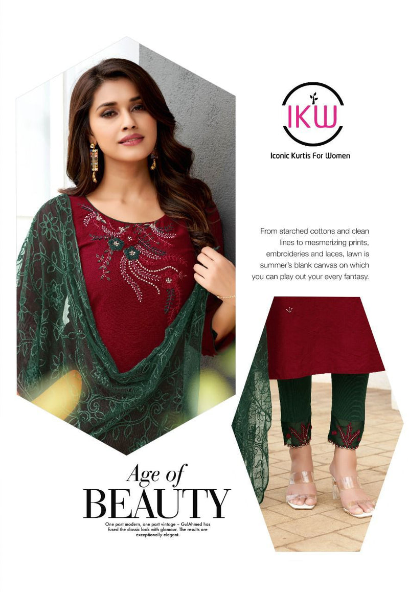 Ikw Utsav Vol 2 Viscose Silk With Fancy Hand Work Stylish Designer Fancy Kurti