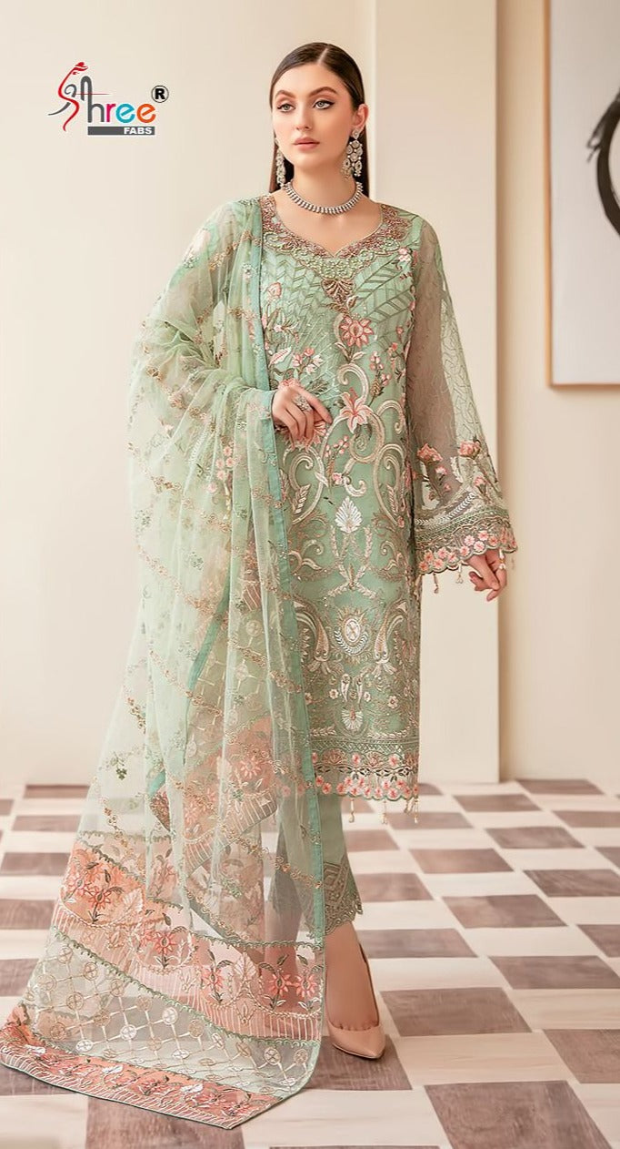 Shree Fabs Dno 1588 Georgette With Beautiful Heavy Embroidery Work Stylish Party Wear Salwar Kameez